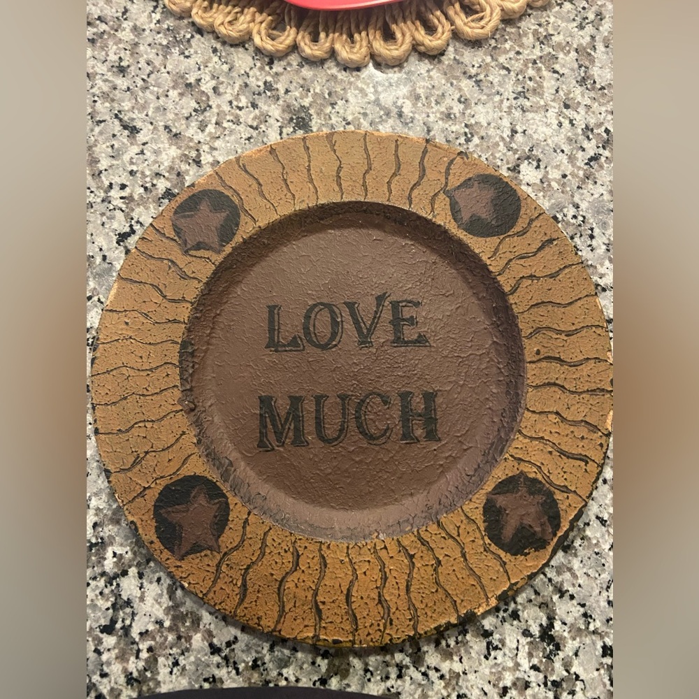 Decorative Brown and Tan Plate